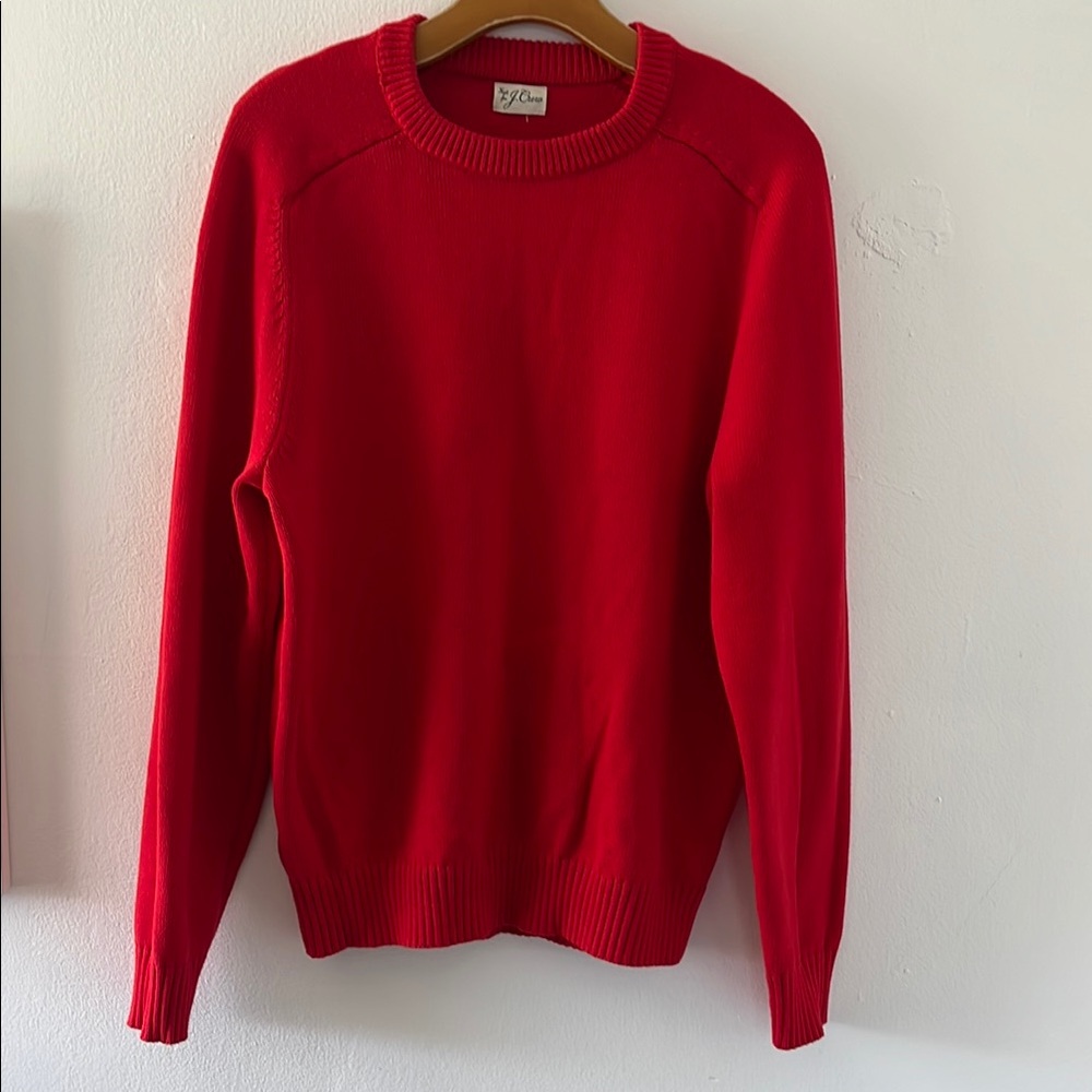 J. Crew Red Crewneck Sweater Timeless Knit Design